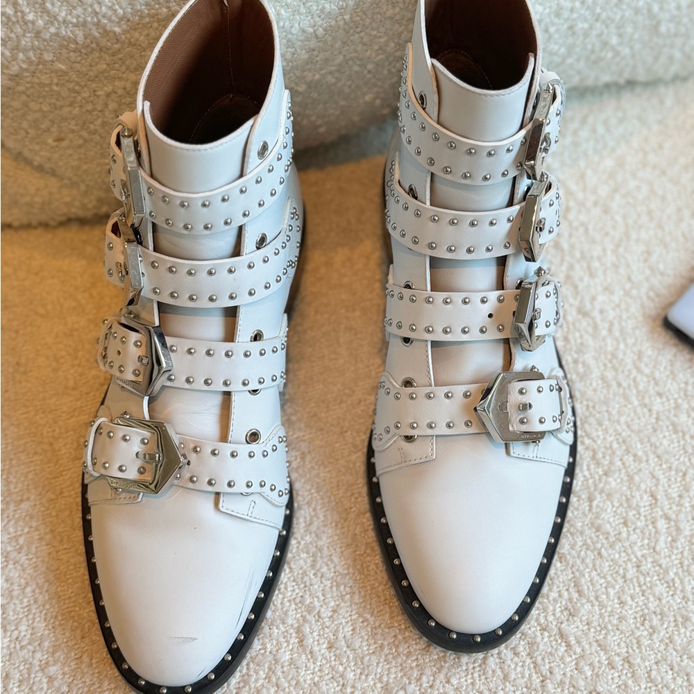 Givenchy leather buckled boots